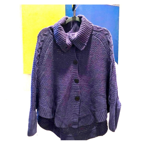 UGG-MARIBETH CABLE KNIT COCOON SWEATER CAPE - Picture 1 of 8